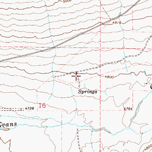 Topographic Map of G Myers Ranch, NV