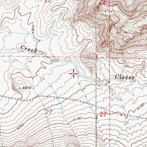 Topographic Map of Ellison Reservoir, NV