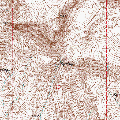 Topographic Map of Meyers Spring, NV