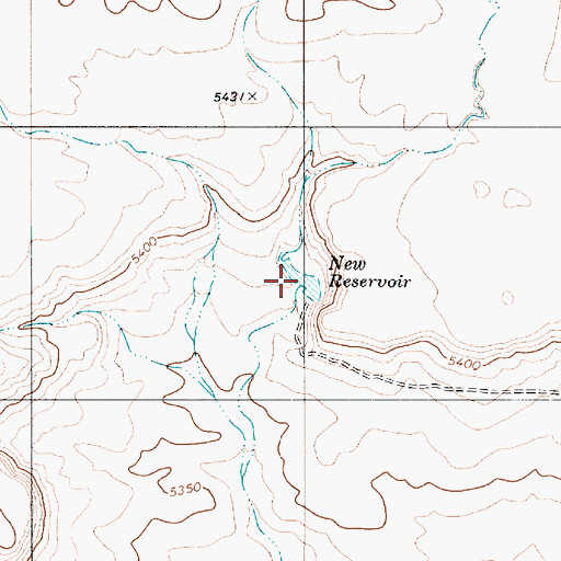 Topographic Map of New Reservoir, NV