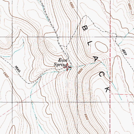 Topographic Map of East Spring, NV