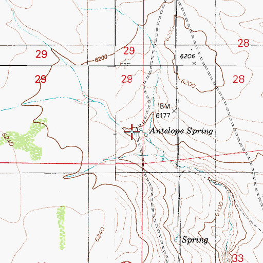 Topographic Map of Antelope Spring, NV