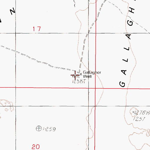 Topographic Map of Gallagher Well, NV