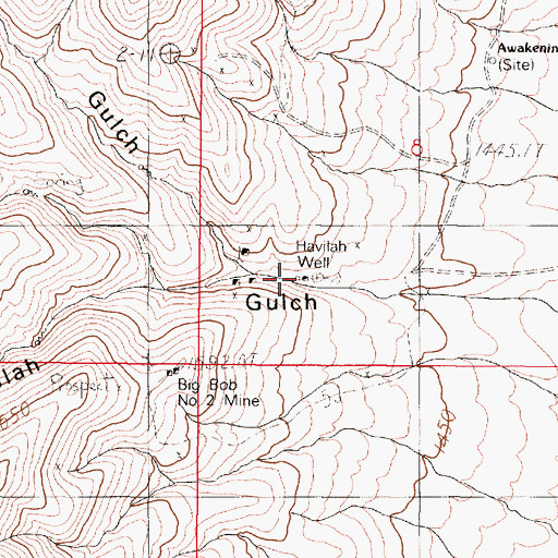 Topographic Map of Havilah Well, NV