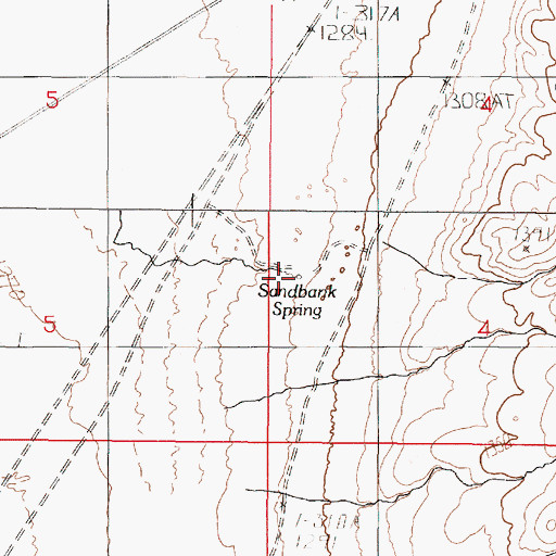 Topographic Map of Sandbank Spring, NV