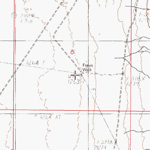 Topographic Map of Freys Well, NV