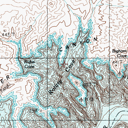 Topographic Map of Rotary Cove, NV