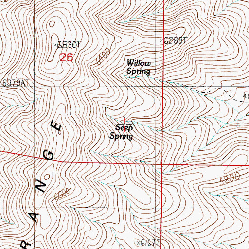 Topographic Map of Seep Spring, NV
