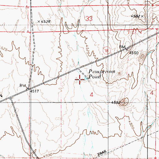 Topographic Map of Prosperous Pond, NV