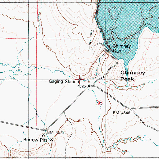 Topographic Map of Chimney Creek, NV