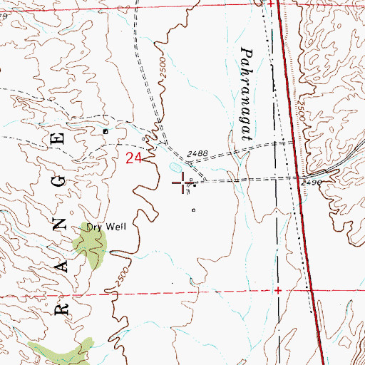 Topographic Map of Butler Ranch, NV
