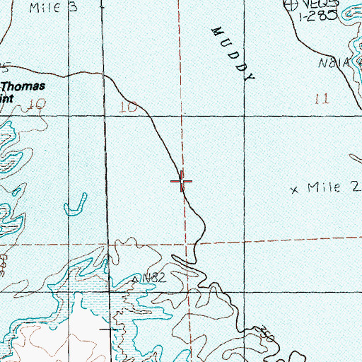 Topographic Map of Saint Thomas (historical), NV
