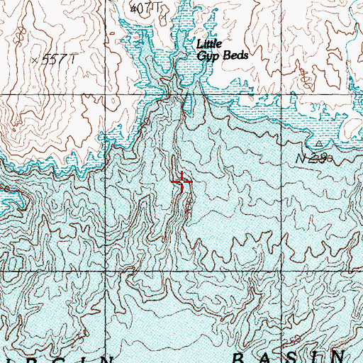 Topographic Map of Gypsum Beds, NV