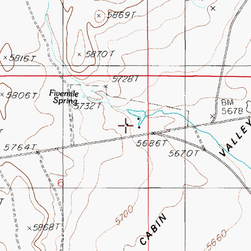 Topographic Map of Clark Station, NV