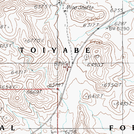 Topographic Map of McKinney Tanks Summit, NV