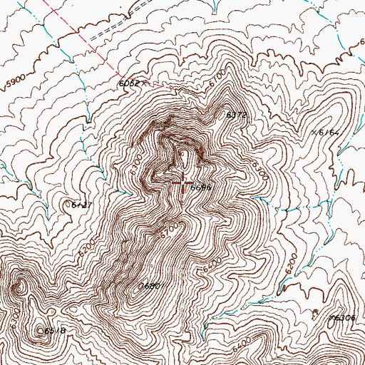 Topographic Map of Williams Ridge, NV