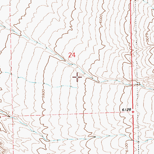 Topographic Map of Cottonwood Canon, NV