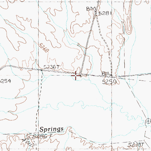 Topographic Map of Eccles Ranch, NV