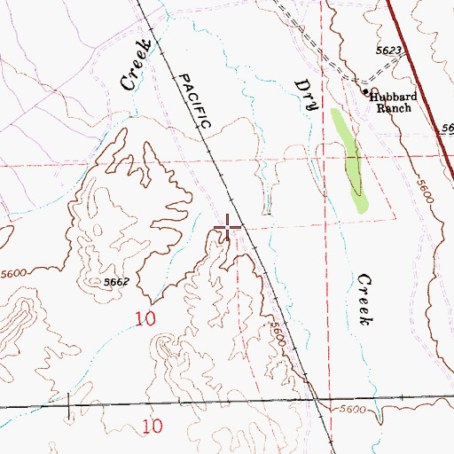 Topographic Map of Hubbard, NV