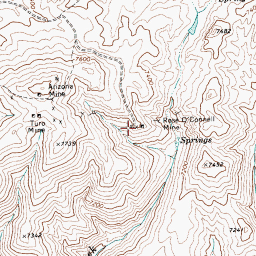 Topographic Map of Apollo Five Mine, NV