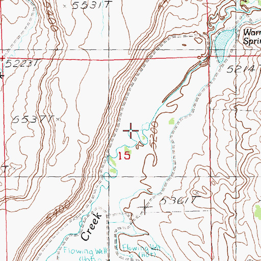 Topographic Map of Bridge Ranch, NV