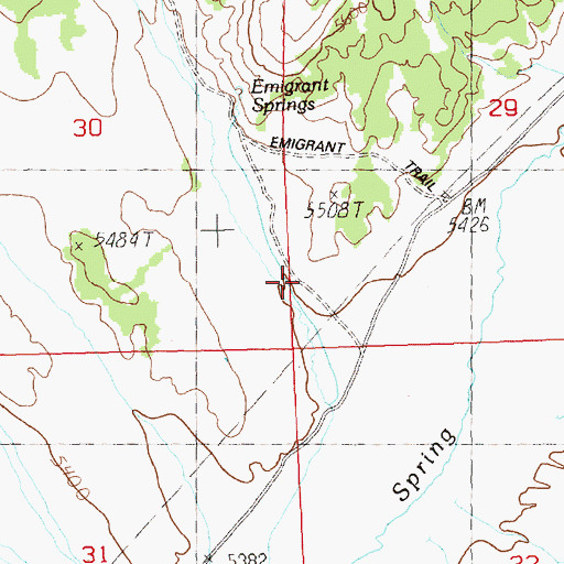 Topographic Map of Cold Springs, NV