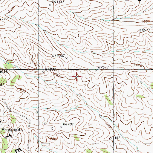Topographic Map of Dry Hills, NV
