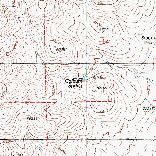 Topographic Map of Colburn Spring, NV