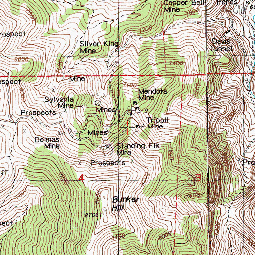 Topographic Map of Tripoli Mine, NV