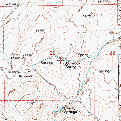 Topographic Map of Murdock Spring, NV