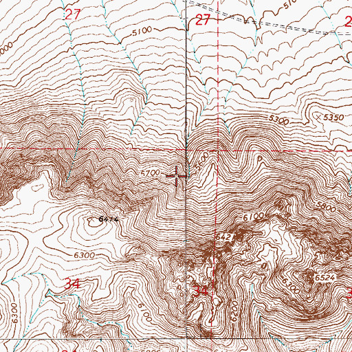 Topographic Map of Ellison Spring, NV
