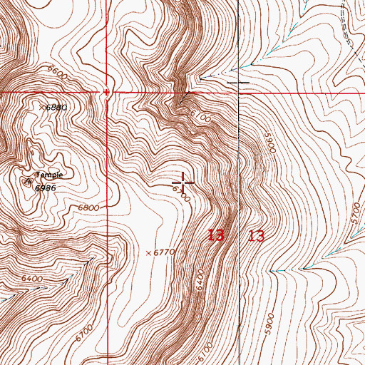 Topographic Map of Black Mountain, NV