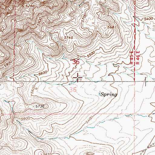 Topographic Map of Box Canyon Reservoir, NV