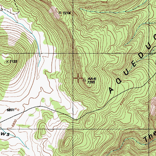 Topographic Map of Aqueduct Mesa, NV