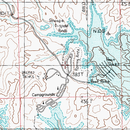 Topographic Map of Callville Bay, NV
