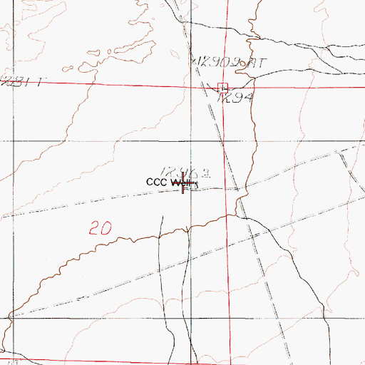 Topographic Map of CCC Well, NV
