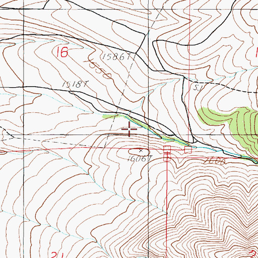 Topographic Map of Thomas Canyon, NV
