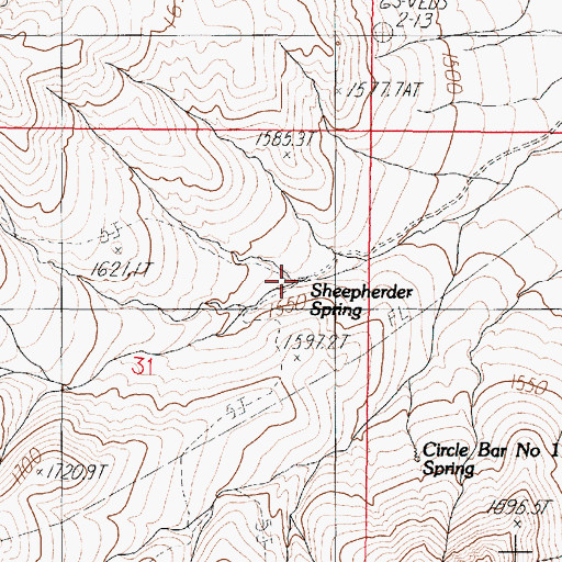 Topographic Map of Sheepherder Spring, NV
