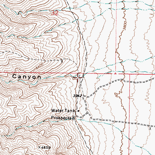 Topographic Map of Mud Springs, NV
