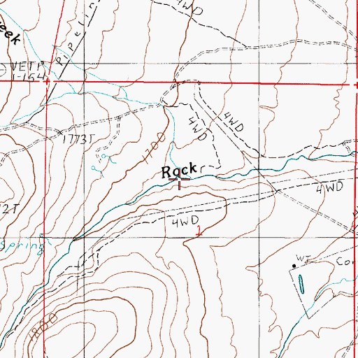 Topographic Map of Broad Gulch Creek, NV