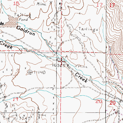 Topographic Map of Layson Creek, NV