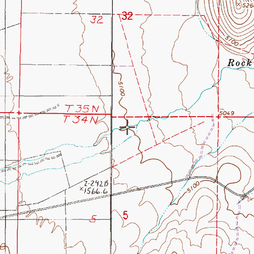 Topographic Map of Robber Creek, NV