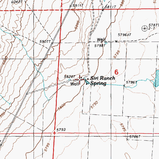 Topographic Map of Siri Ranch Spring, NV