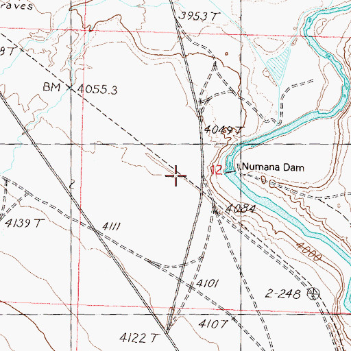 Topographic Map of Numana (historical), NV