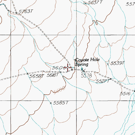 Topographic Map of Coyote Hole Spring, NV