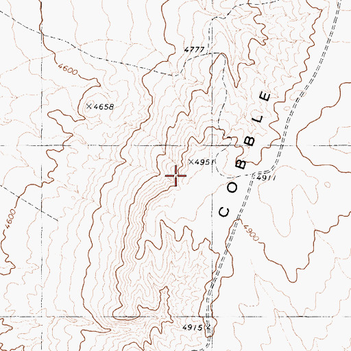 Topographic Map of Cobble Cuesta, NV
