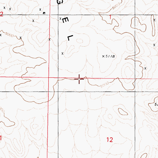 Topographic Map of Koegel Hills, NV