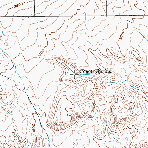 Topographic Map of Coyote Spring, NV