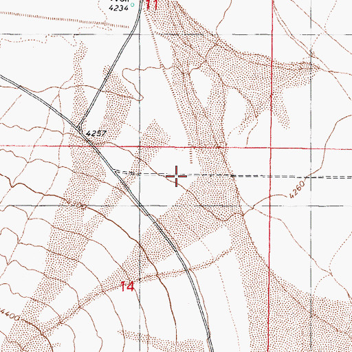 Topographic Map of Superstition Canyon, NV