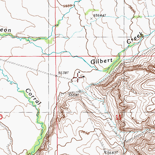 Topographic Map of Zunino Ranch, NV